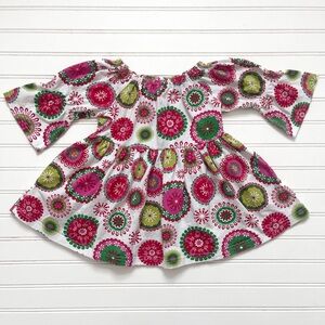 KELLYS KIDS EUC Colorful Christmas Bell Sleeve Tunic Blouse